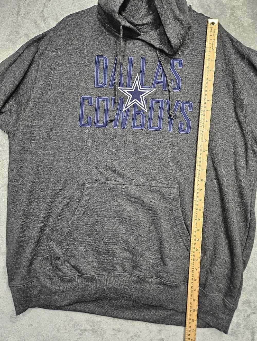 Dallas Cowboys NWOT Authentic Gray Pullover Hoodie Mens 2XL NFL Star Logo